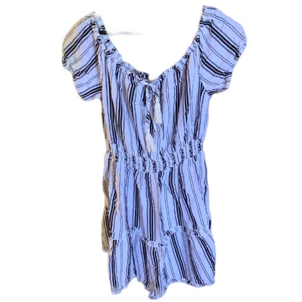 RUE 21 White Black Stripe Mini Dress NWT